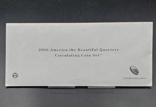 2016 America The Beautiful Quarters Circulating 10 Coin Mint Set BU UNC