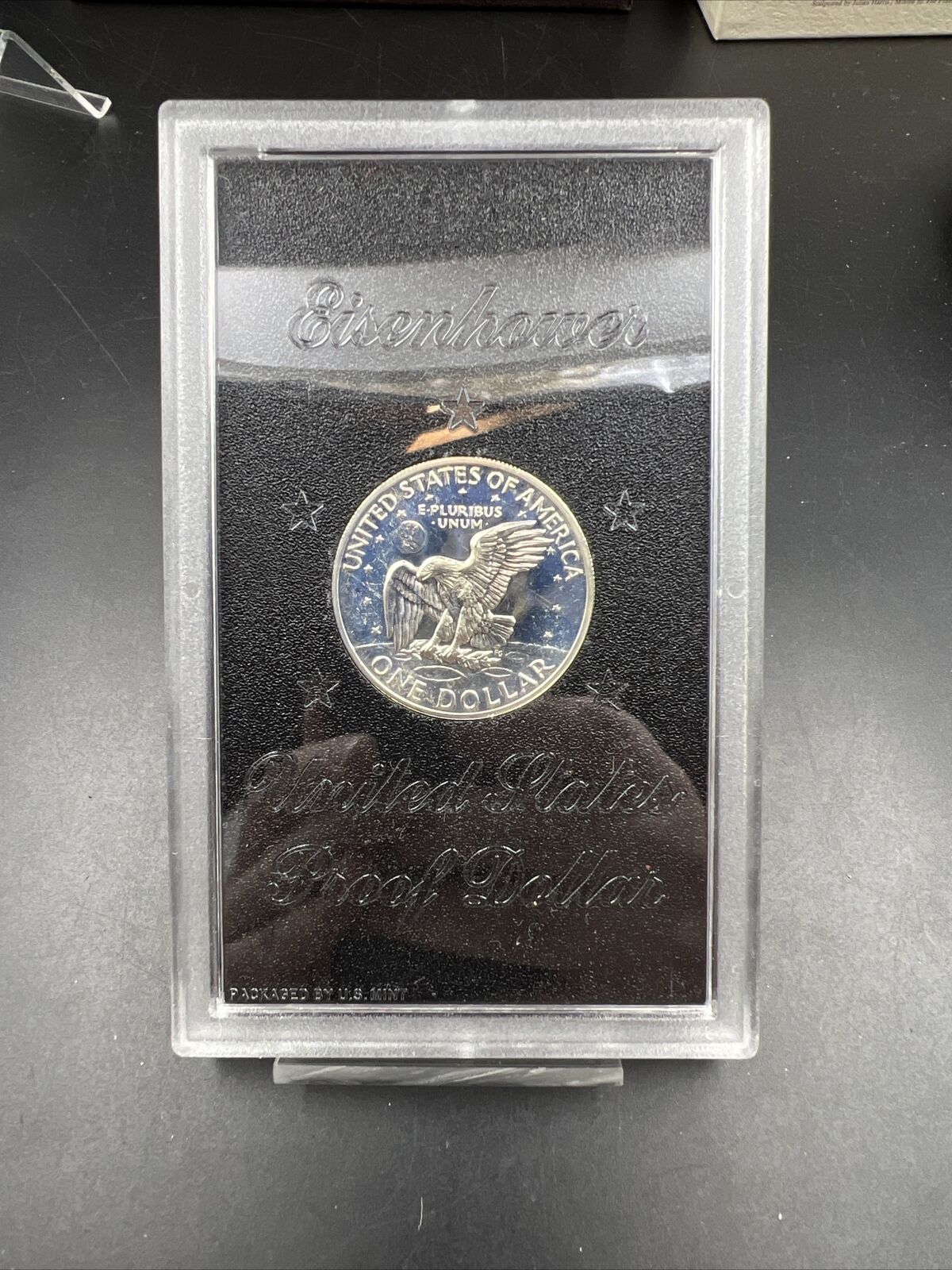 1971 S $1 Ike Eisenhower 40% Silver Dollar Coin Peg Leg Variety Gem Proof Cam #A