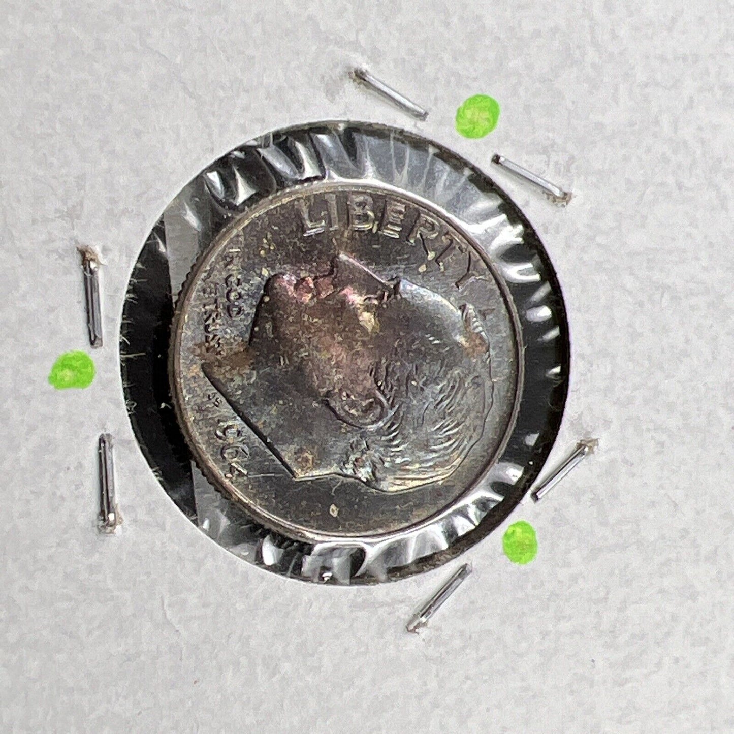 1964 P 10c Roosevelt Dime Coin CH BU PQ Rainbow * Toning Original Toner SKU#lm3