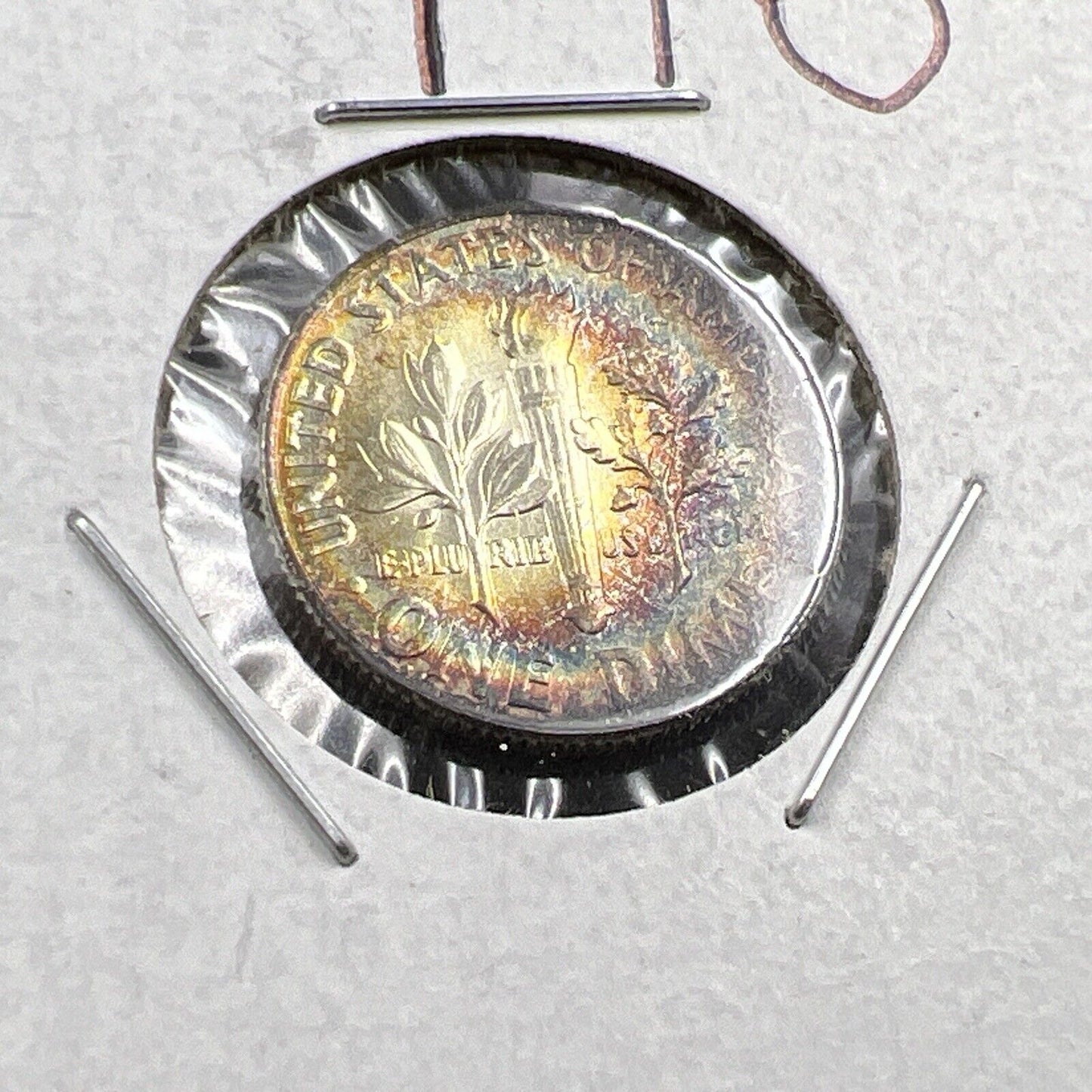 1964 P 10c Roosevelt Dime Coin CH BU PQ Rainbow * Toning Original Toner SKU#lm3