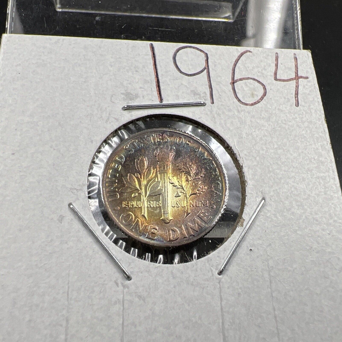 1964 P 10c Roosevelt Dime Coin CH BU PQ Rose * Toning Original Toner SKU#BN3