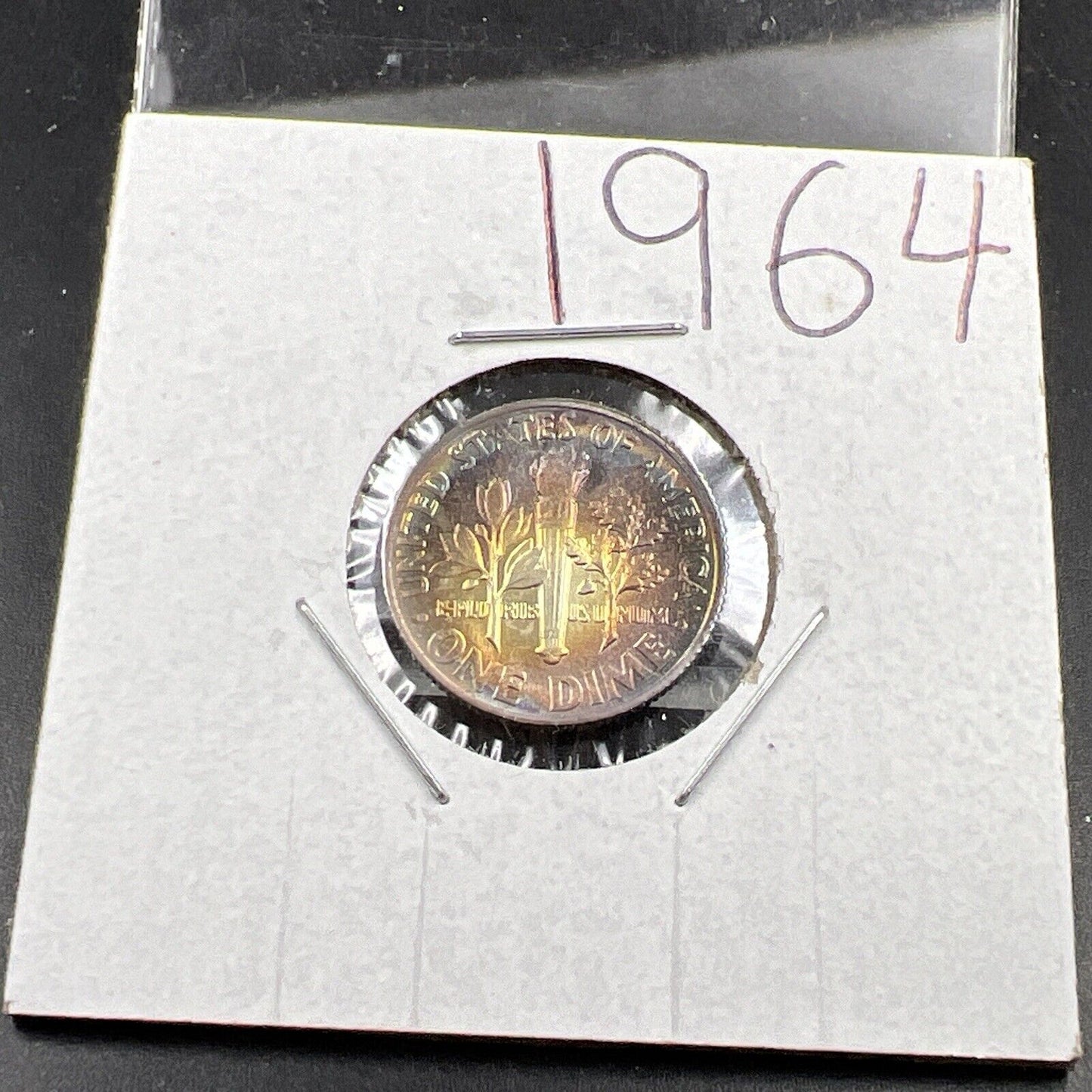 1964 P 10c Roosevelt Dime Coin CH BU PQ Rose * Toning Original Toner SKU#BN3