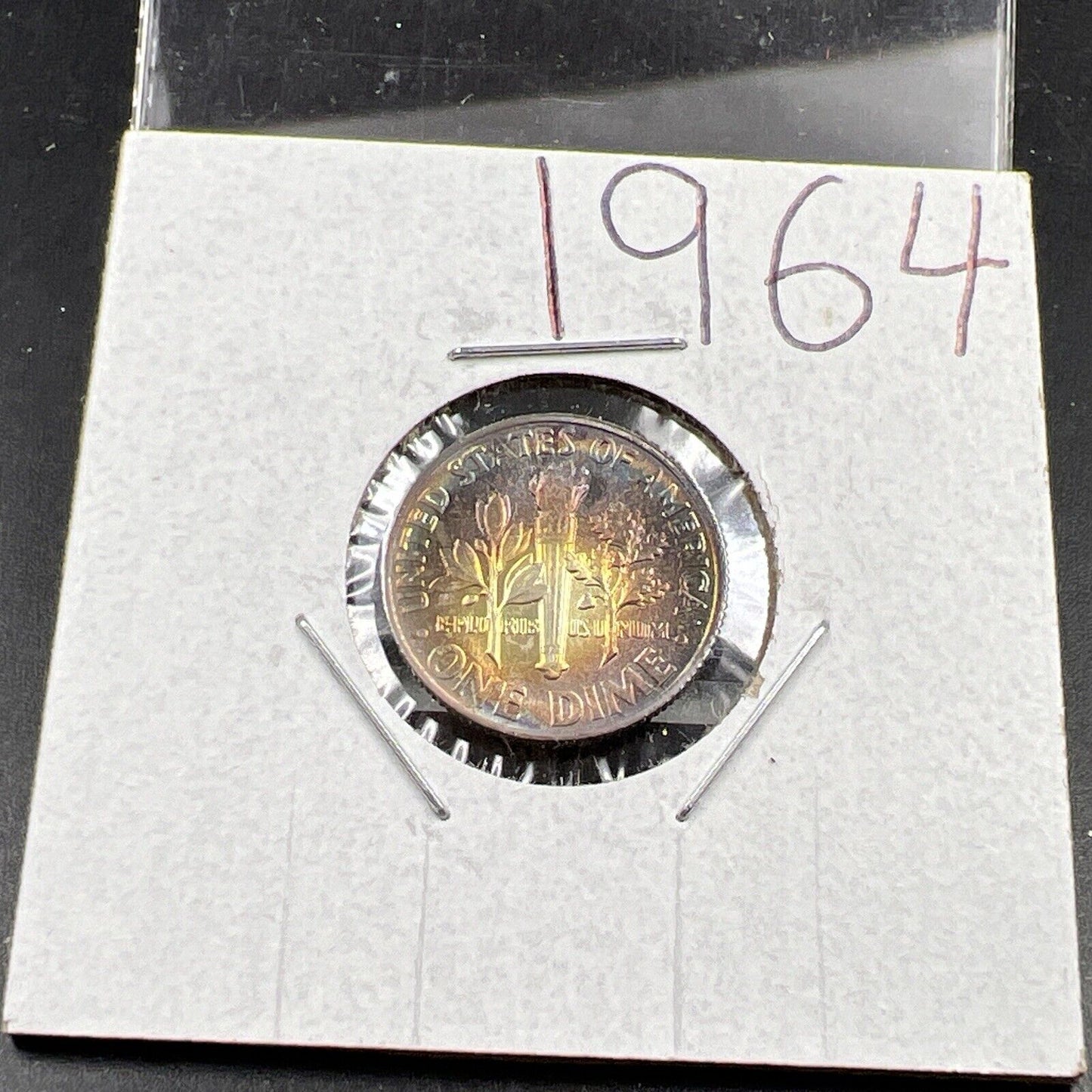 1964 P 10c Roosevelt Dime Coin CH BU PQ Rose * Toning Original Toner SKU#BN3