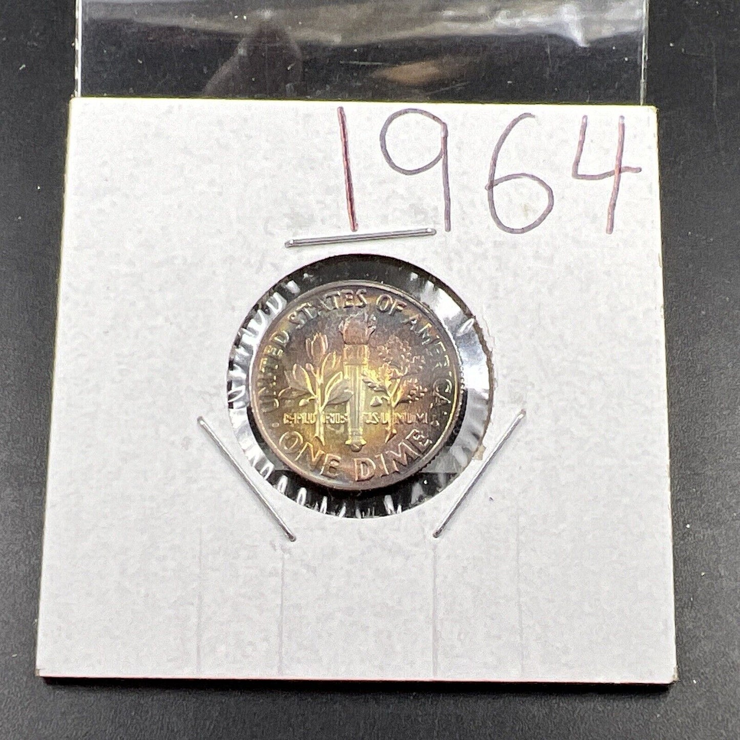 1964 P 10c Roosevelt Dime Coin CH BU PQ Rose * Toning Original Toner SKU#BN3