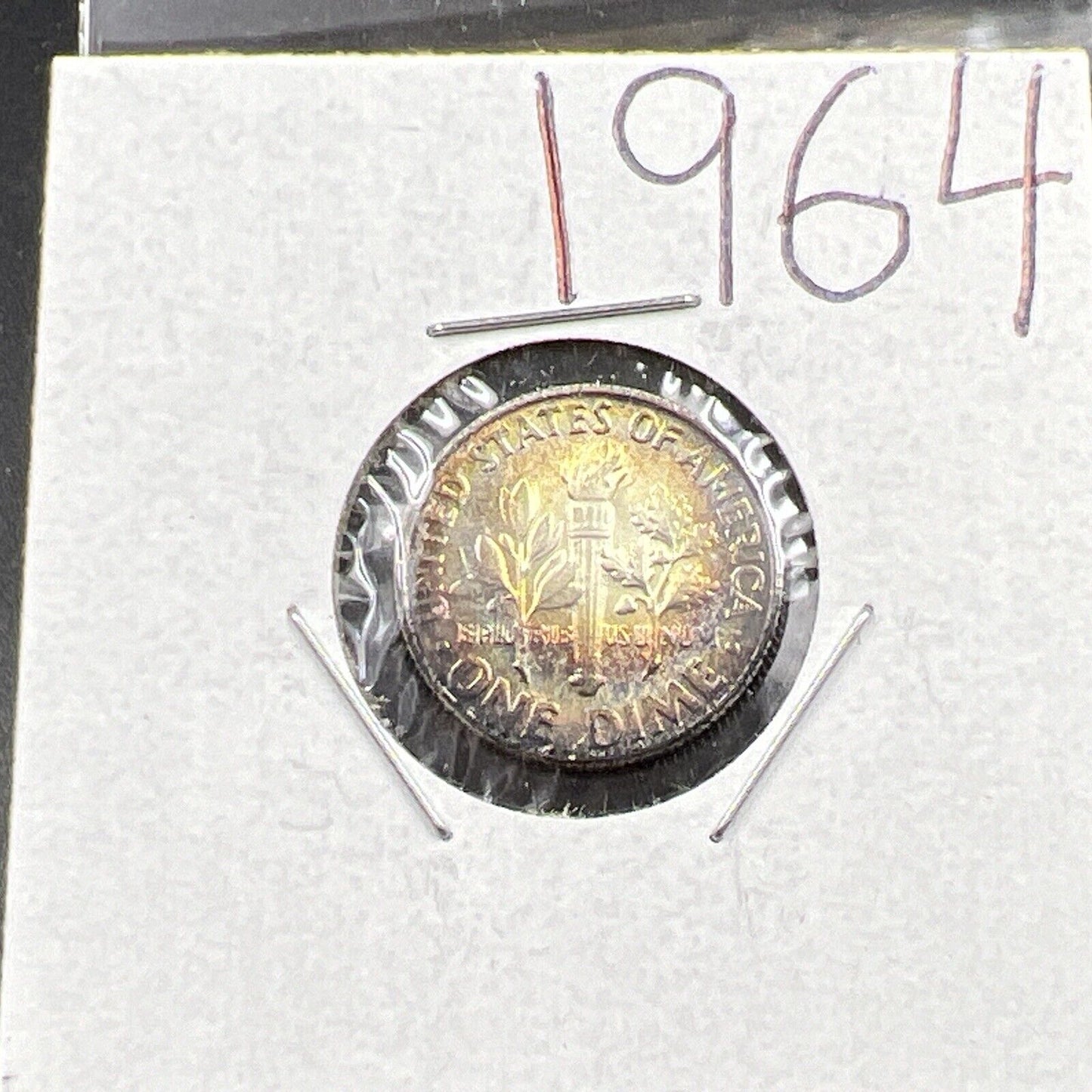 1964 P 10c Roosevelt Dime Coin CH BU PQ Rainbow * Toning Original Toner SKU#BK3