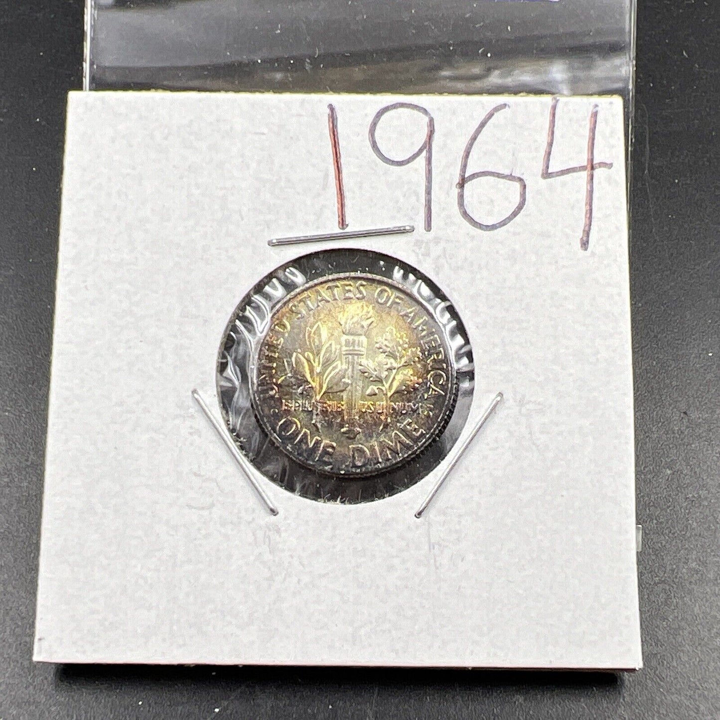 1964 P 10c Roosevelt Dime Coin CH BU PQ Rainbow * Toning Original Toner SKU#BK3