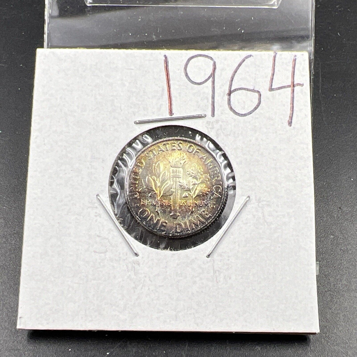 1964 P 10c Roosevelt Dime Coin CH BU PQ Rainbow * Toning Original Toner SKU#BK3