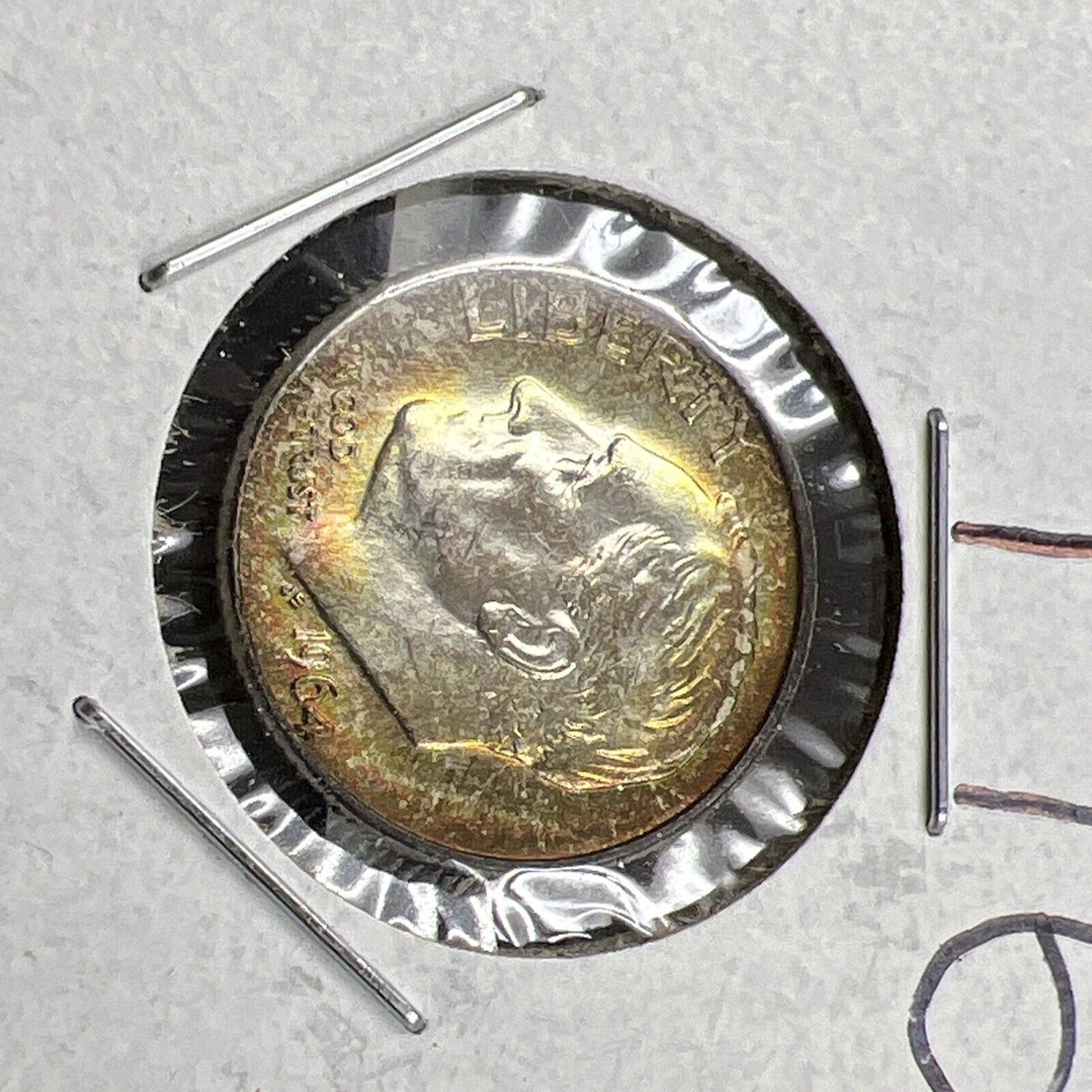 1964 D 10c Roosevelt Dime Coin CH BU Nice Amber Toning Original Toner SKU#OG3