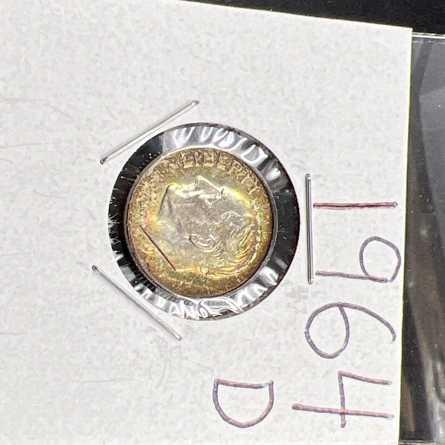 1964 D 10c Roosevelt Dime Coin CH BU Nice Amber Toning Original Toner SKU#OG3