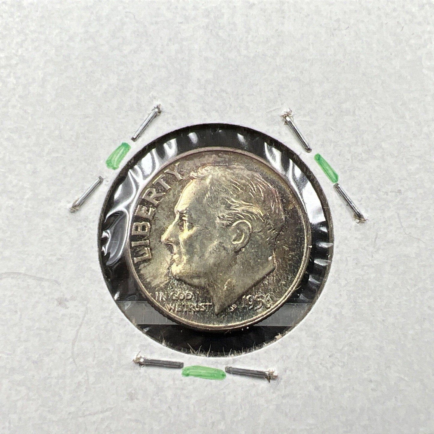 1956 P 10c Roosevelt Dime Coin CH BU PQ Nice Original Toning Toner SKU#GN3