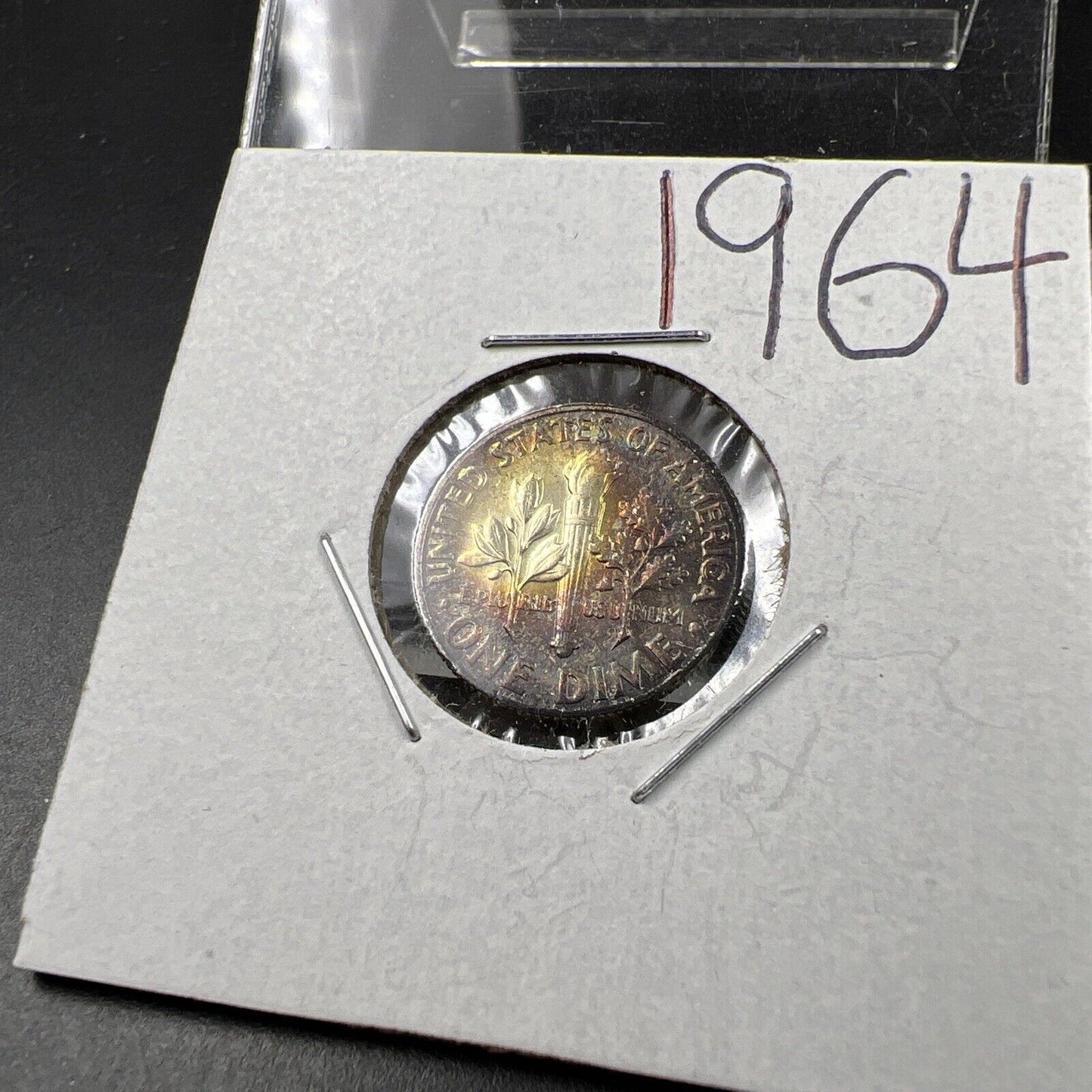 1964 P 10c Roosevelt Dime Coin CH BU PQ Nice Neat Original Toning Toner SKU#OG3