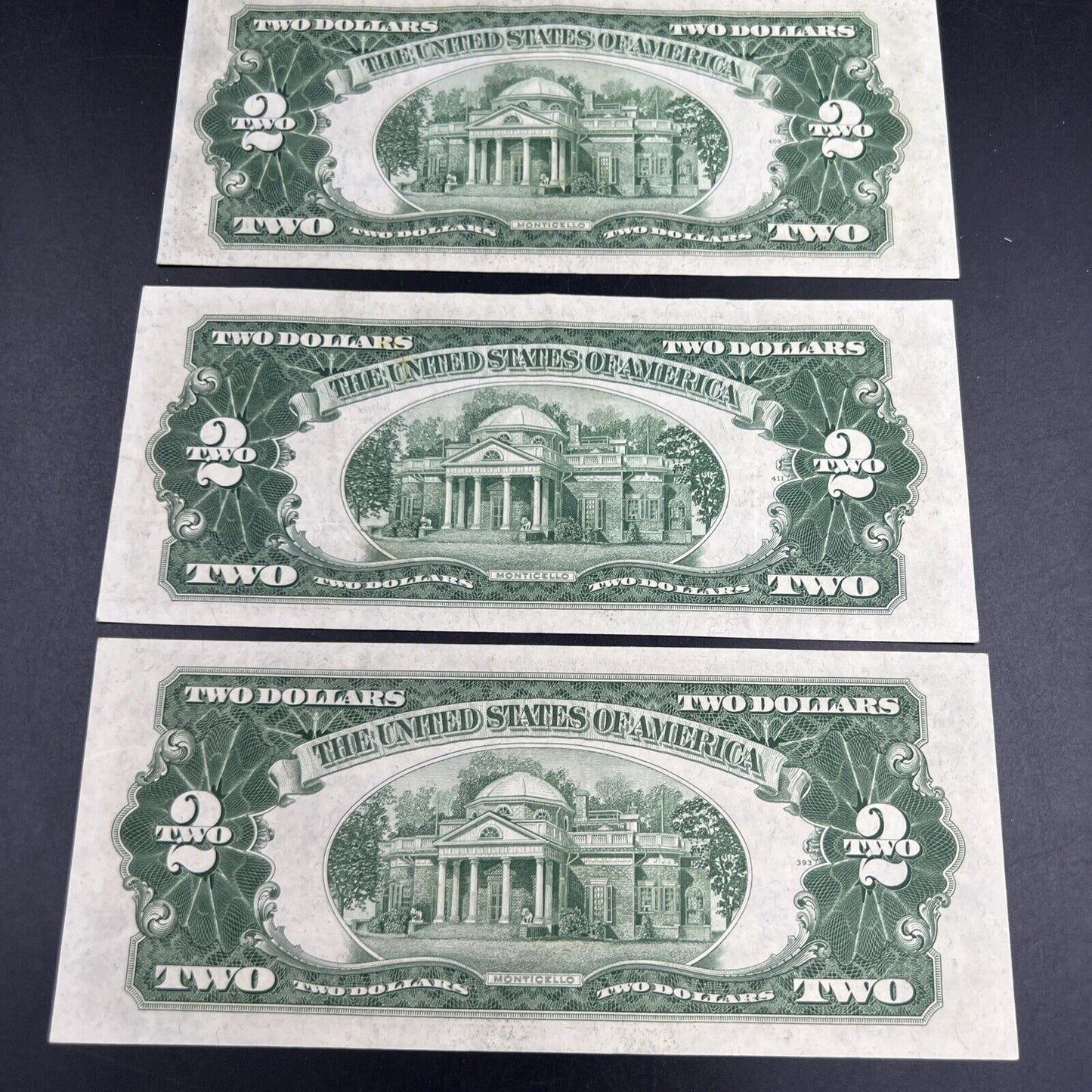 1953 + ABC & 1963 5 $2 Note US Legal Tender Letter Set of Five Notes VF+ #185