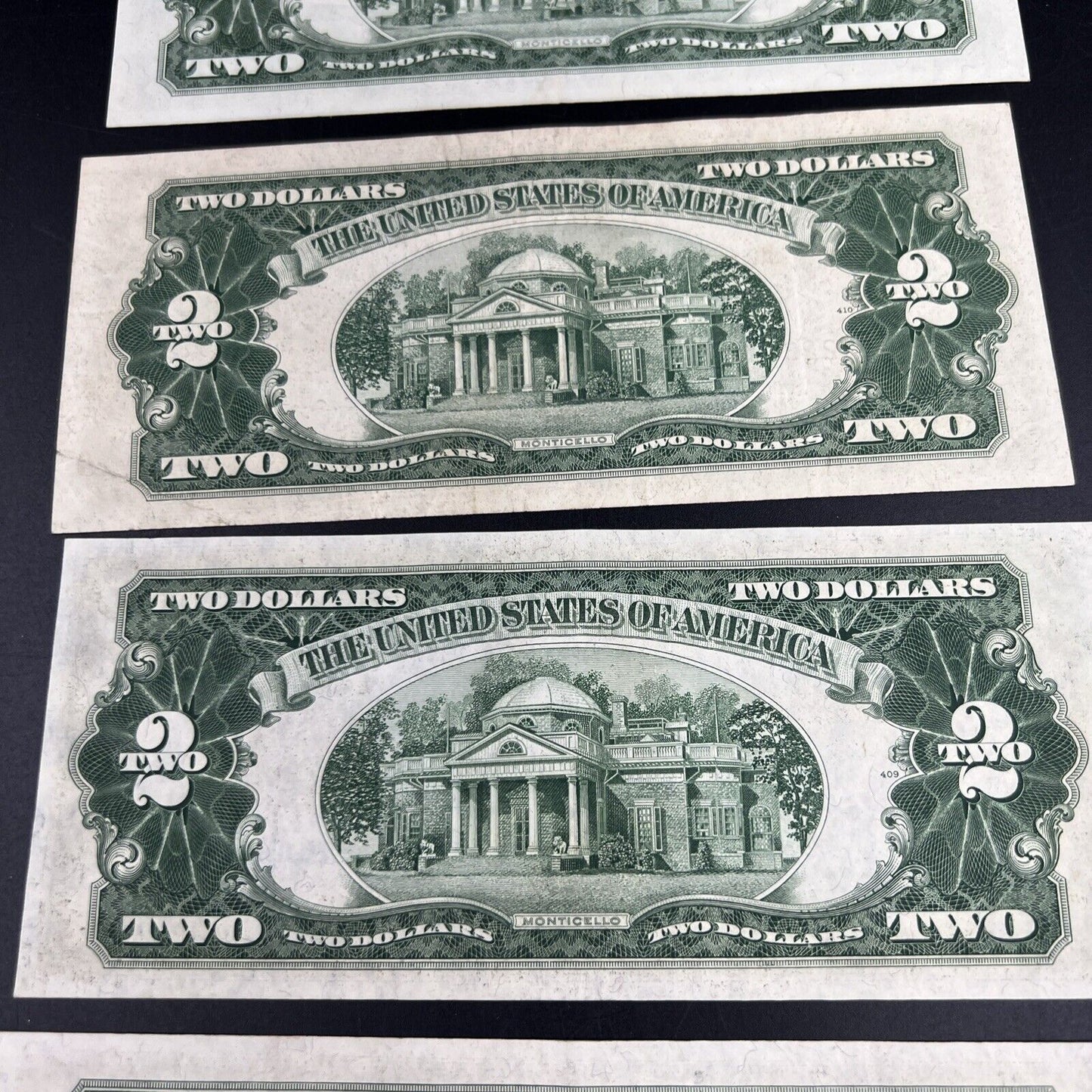 1953 + ABC & 1963 5 $2 Note US Legal Tender Letter Set of Five Notes VF+ #185