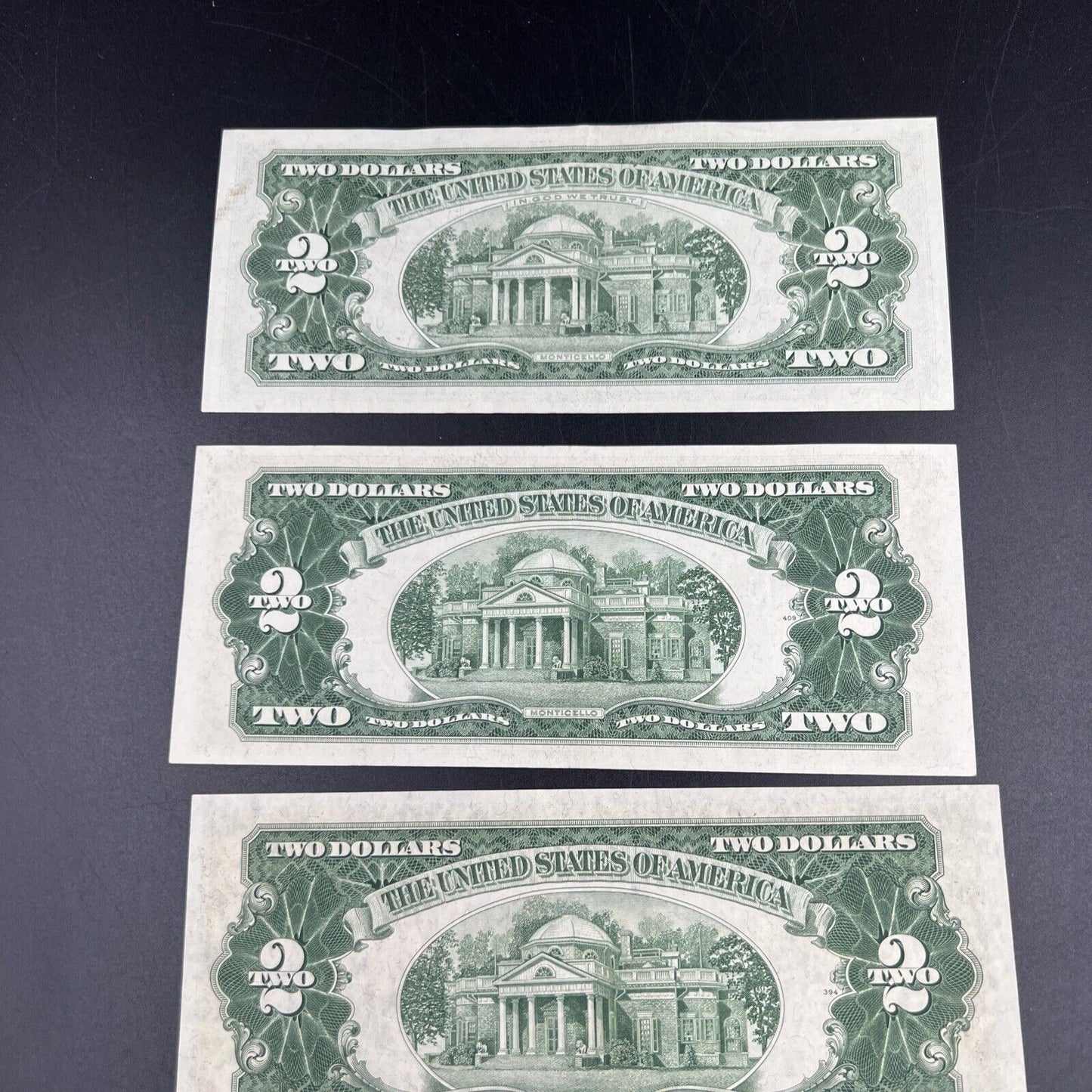 1953 + ABC & 1963 5 $2 Note US Legal Tender Letter Set of Five Notes XF+ #107