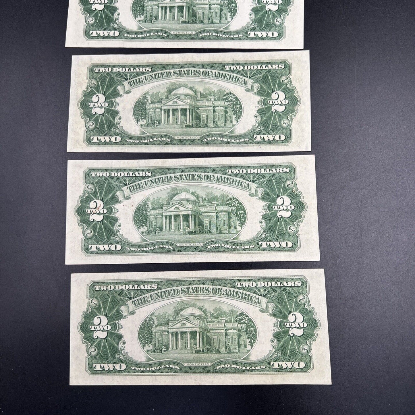 1953 + ABC & 1963 5 $2 Note US Legal Tender Letter Set of Five Notes XF+ #107