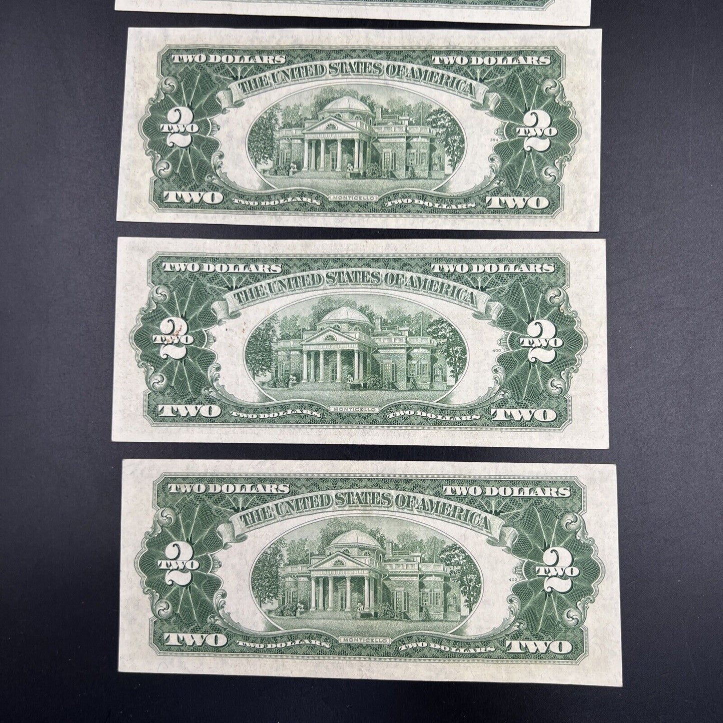 1953 + ABC & 1963 5 $2 Note US Legal Tender Letter Set of Five Notes XF+ #107