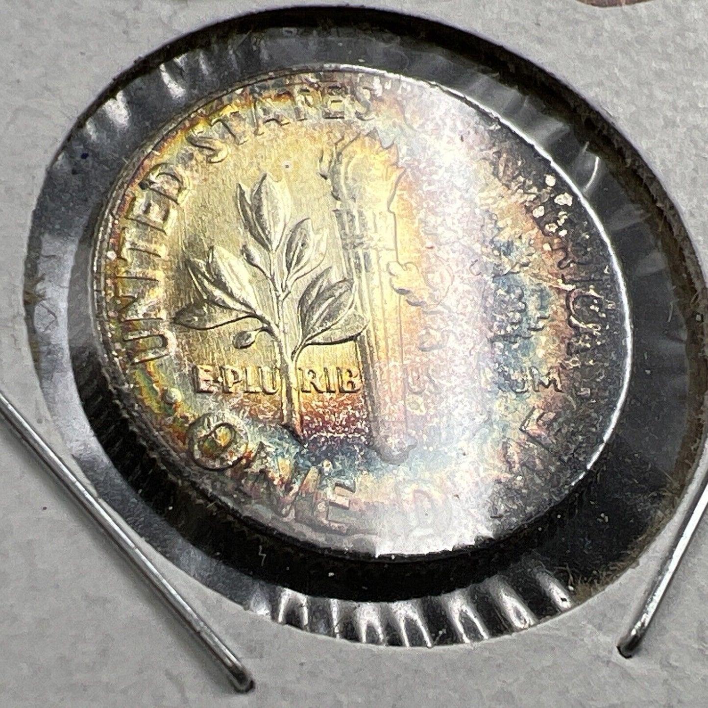 1964 P 10c Roosevelt Dime Coin CH BU PQ Rainbow * Toning Original Toner SKU#GN3