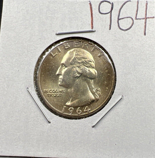 1964 P Washington 25c Silver Quarter Coin Gem BU UNC #RD3R