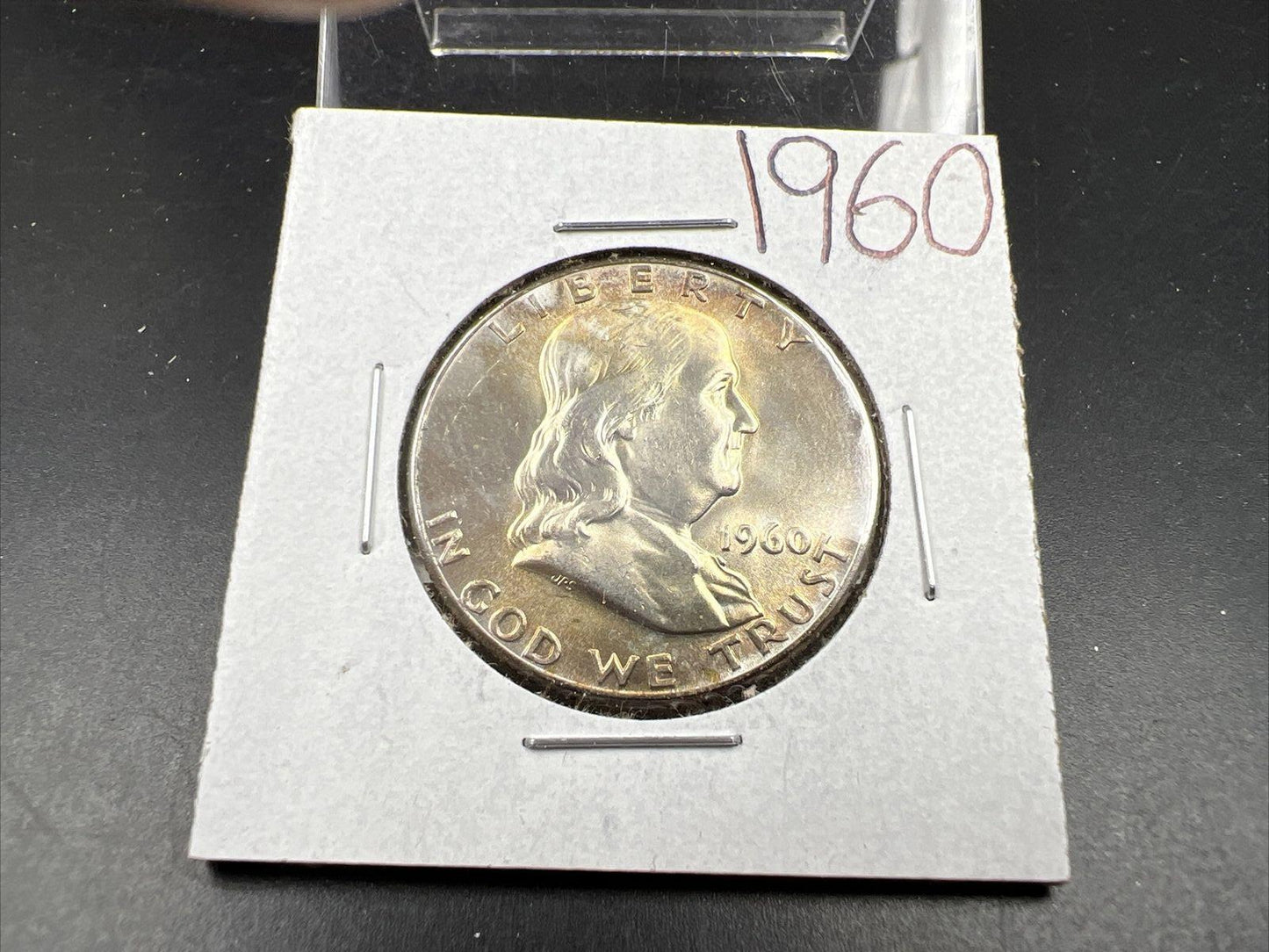 1960 P Franklin Silver Half Dollar Coin Choice BU UNCIRCULATED Nice Toning OBV