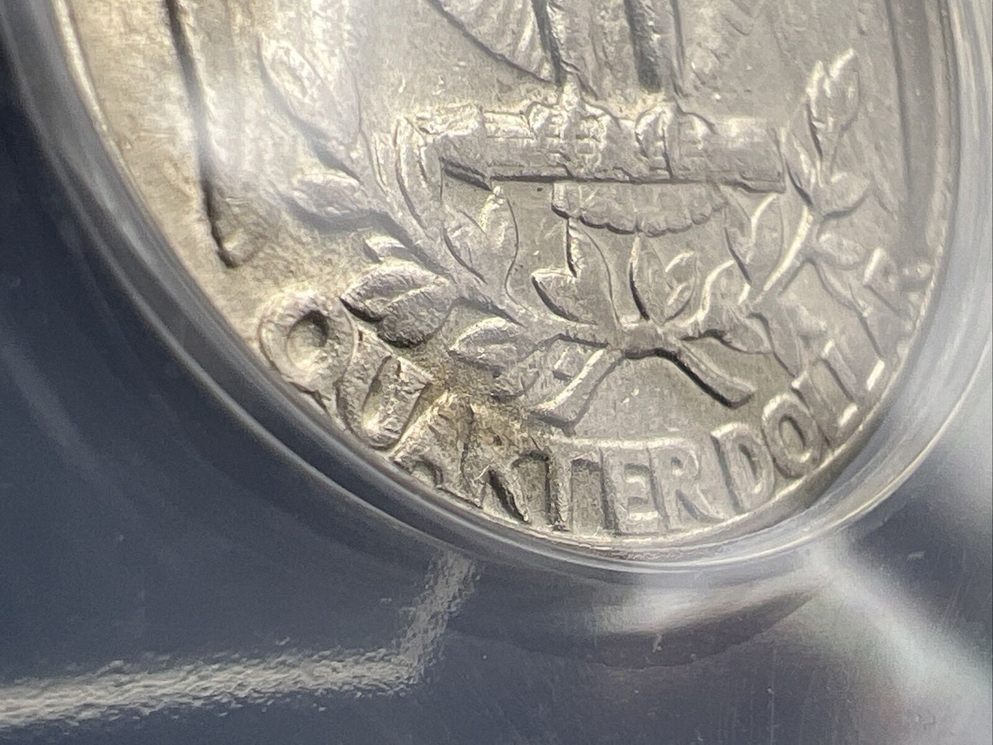 1968 D 25c Washington Quarter Variety Coin FS-801 DDR Double Die REV ANACS EF45