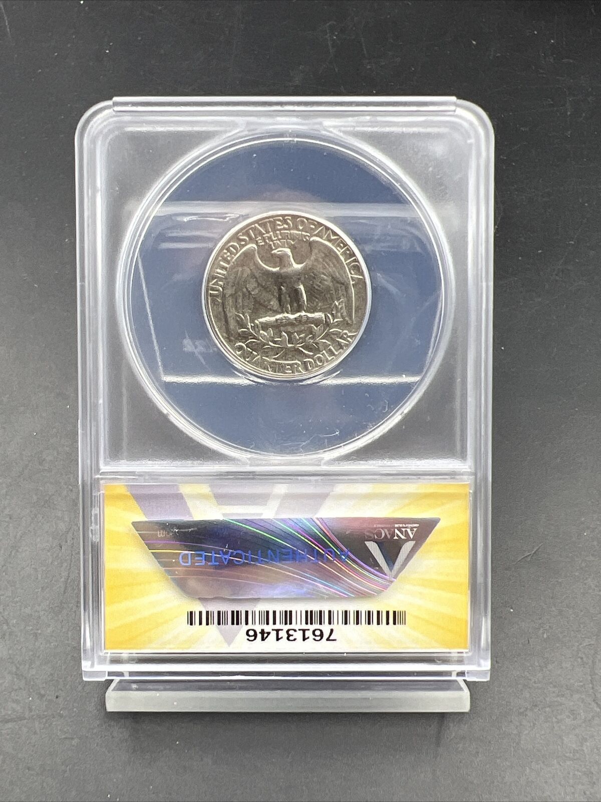 1968 D 25c Washington Quarter Variety Coin FS-801 DDR Double Die REV ANACS EF45