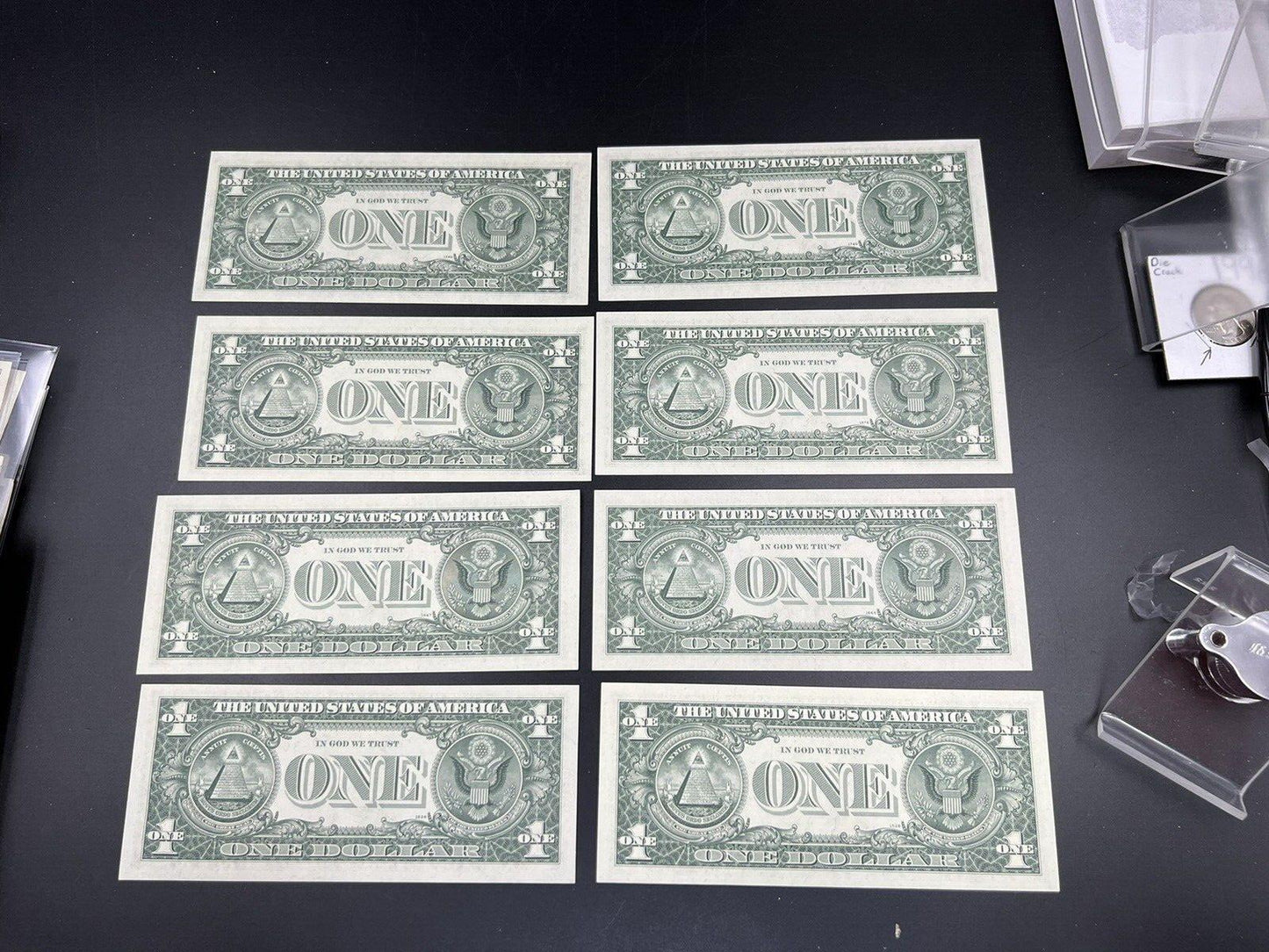 8 Note Partial District Set 1969 D $1 FRN Federal Reserve Notes 8 CH UNC Bills