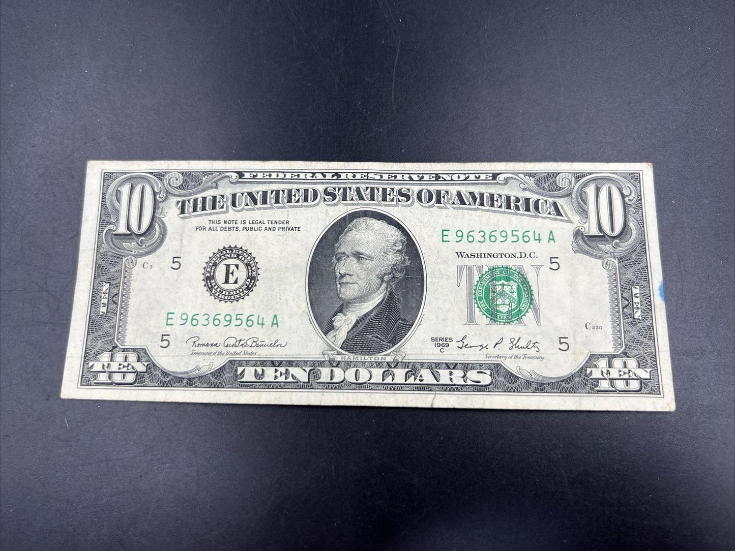 1969 C $10 FRN Federal Reserve Note Choice Fine Circ