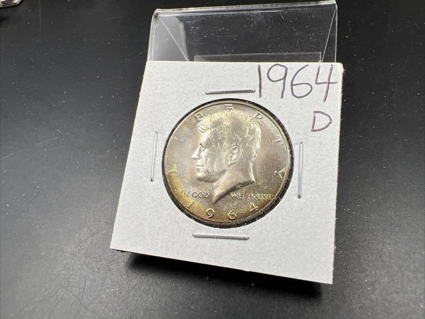 1964 D 50c Kennedy Silver Half Dollar Gem BU UNC Nice Toning Denver Mint #RedSQ