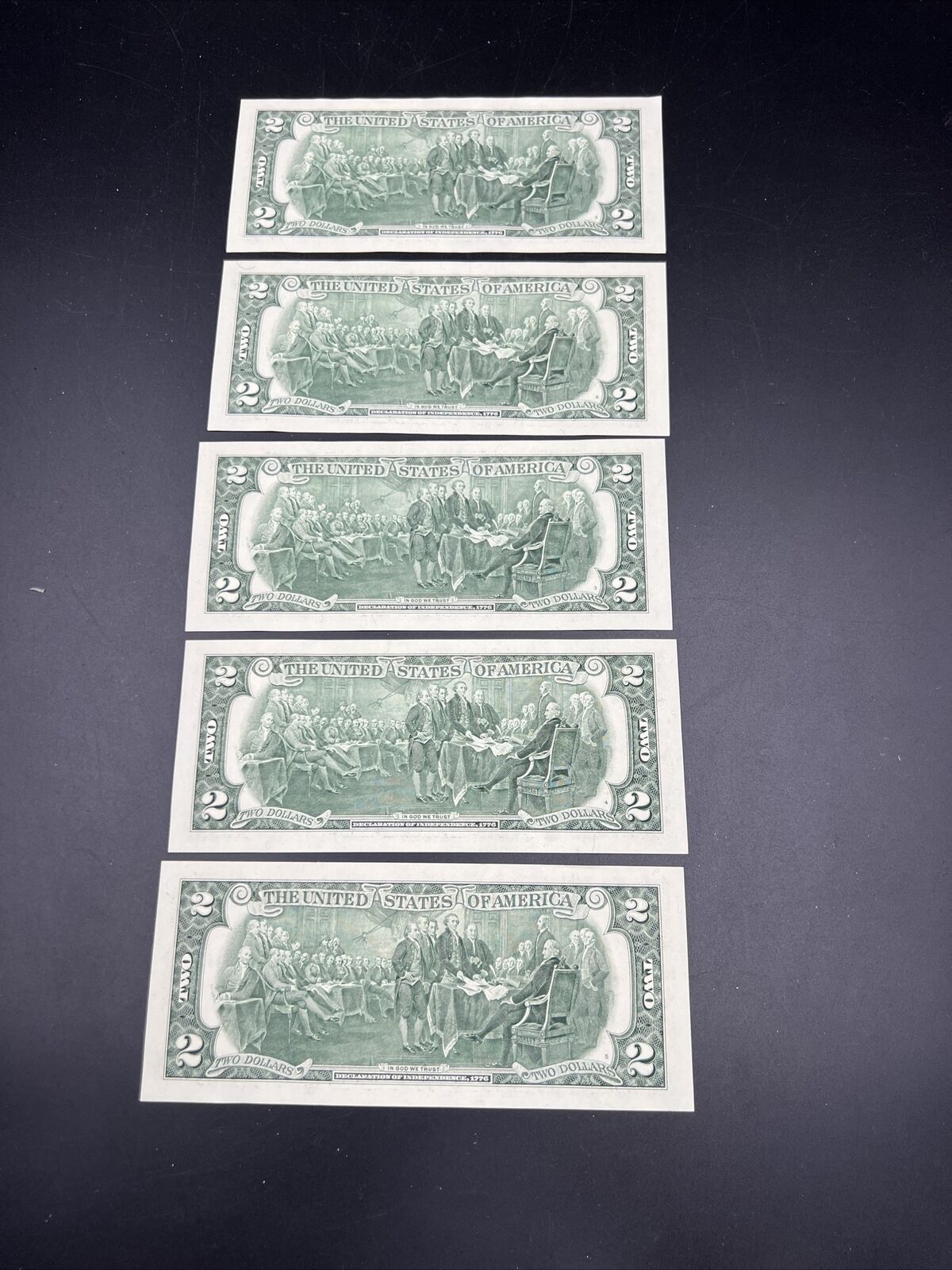 Lot of 5 2003 $2 Two Dollar Bill CH UNC FRN Notes #783