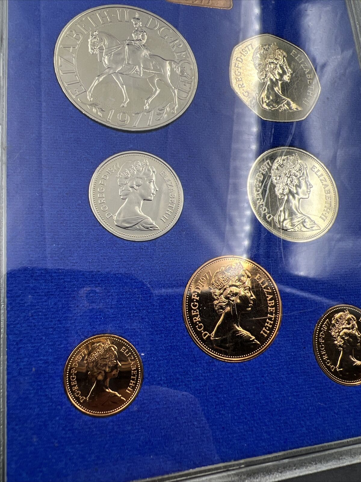 United Kingdom 1977 Six 6 Coin Proof Set No Box Great Britain