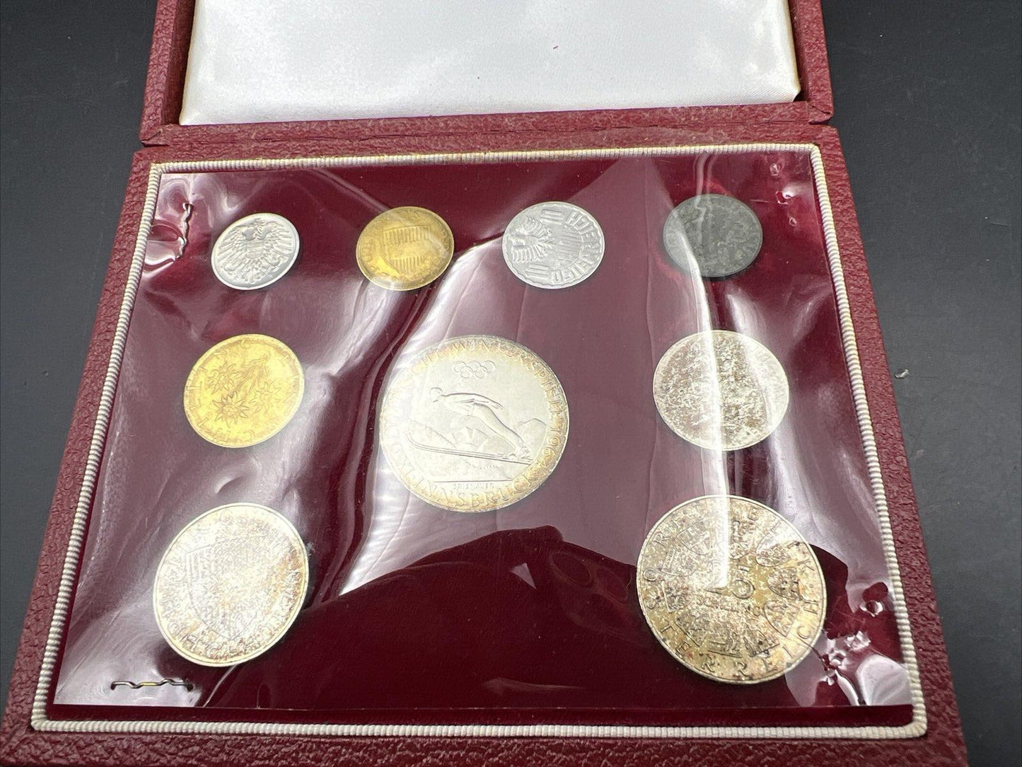 1964 Austria Winter Olympics 9 Coin Proof Set in Box