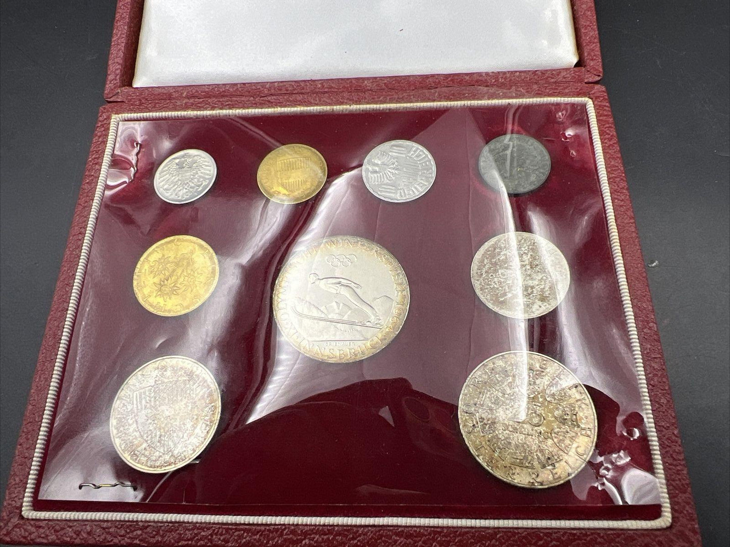 1964 Austria Winter Olympics 9 Coin Proof Set in Box