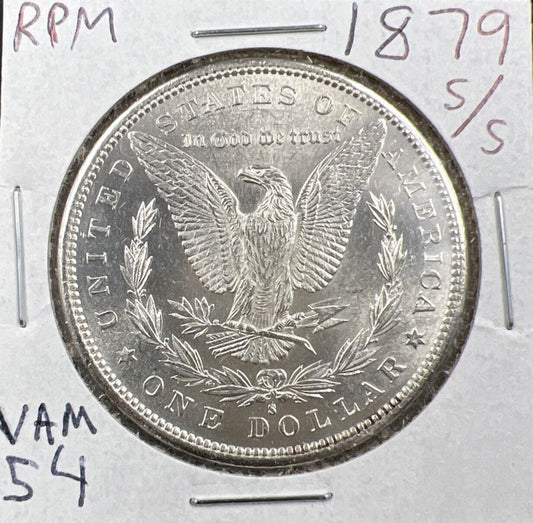 1879 S S/S $1 Morgan Silver Dollar Variety Coin RPM RPD VAM-54 CH BU