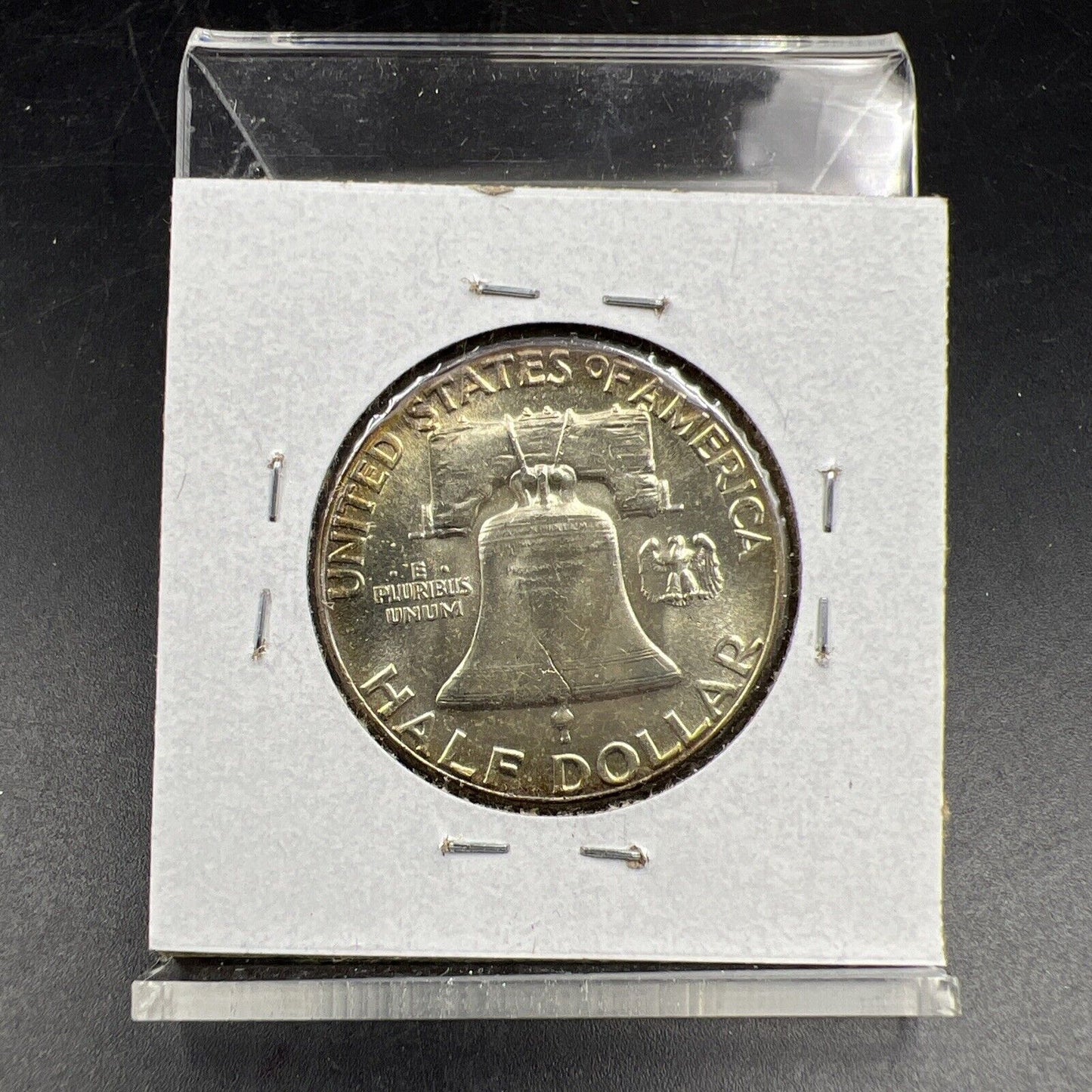 1963 P 50c Franklin Silver Half Dollar Coin Neat Toning Toner CH BU UNC