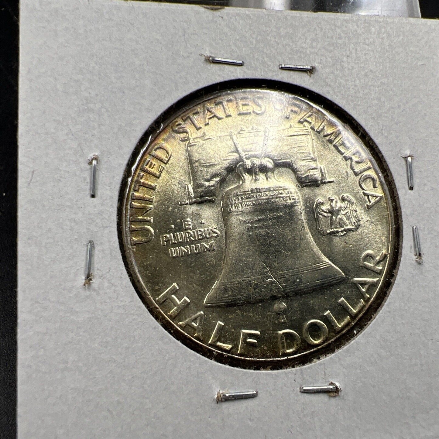 1963 P 50c Franklin Silver Half Dollar Coin Neat Toning Toner CH BU UNC
