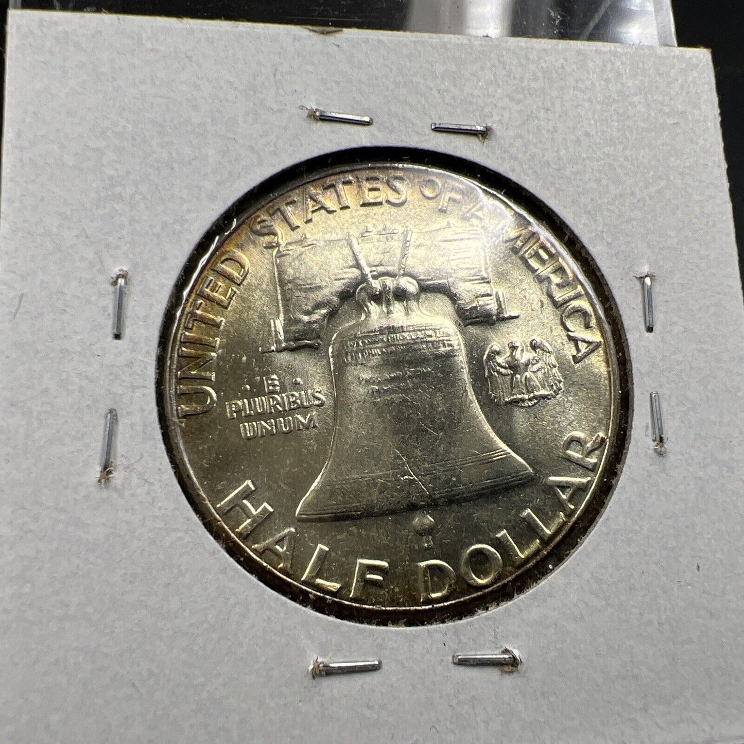 1963 P 50c Franklin Silver Half Dollar Coin Neat Toning Toner CH BU UNC