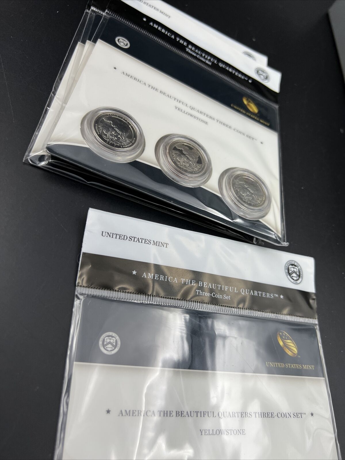 2010 Yellowstone 3 Coin P D S Business Proof ATB Quarter Set US Mint OGP Sealed