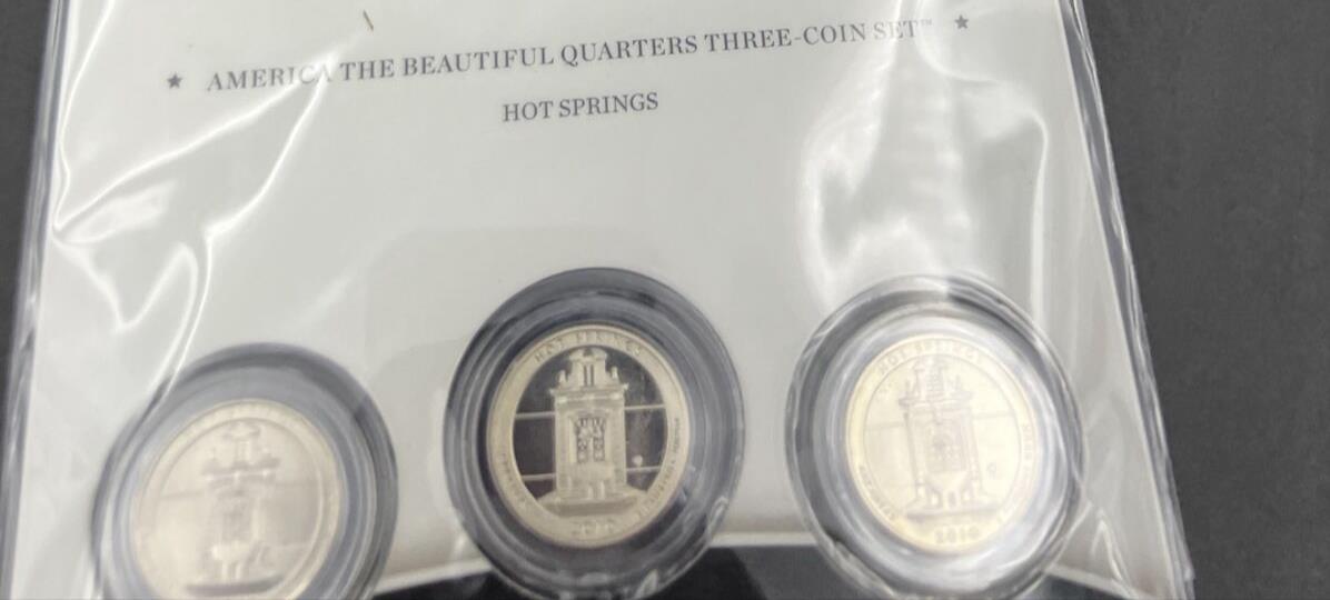 2010 Hot Springs 3 Coin P D S Business Proof ATB Quarter Set US Mint OGP Sealed