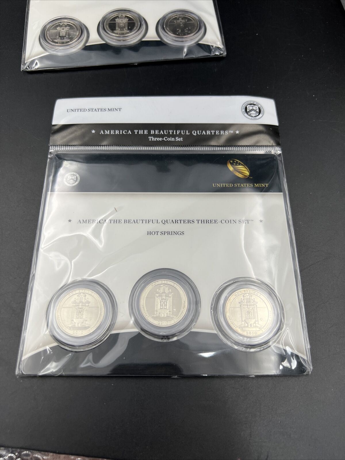 2010 Hot Springs 3 Coin P D S Business Proof ATB Quarter Set US Mint OGP Sealed