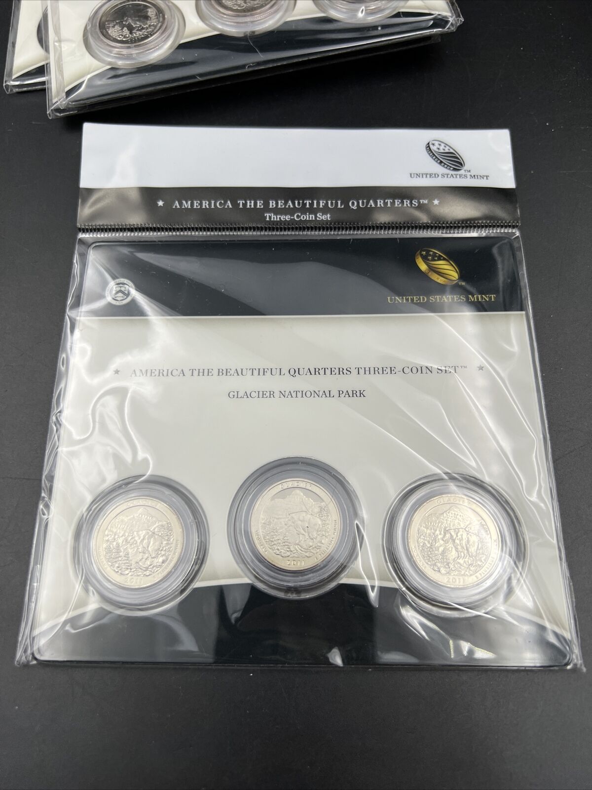 2011 Glacier 3 Coin P D S Business & Proof ATB Quarter Set US Mint OGP Sealed