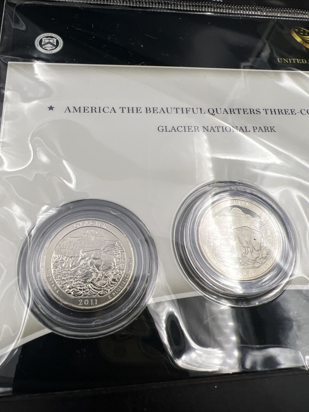 2011 Glacier 3 Coin P D S Business & Proof ATB Quarter Set US Mint OGP Sealed