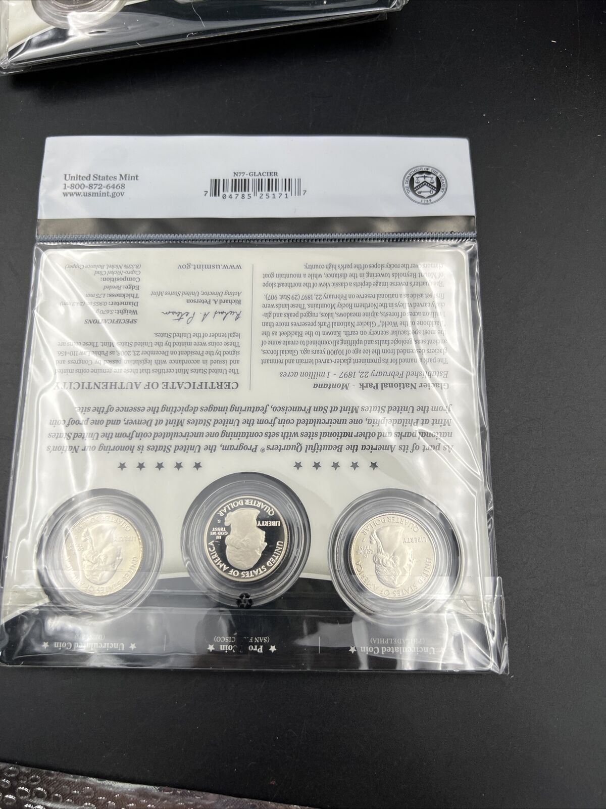 2011 Glacier 3 Coin P D S Business & Proof ATB Quarter Set US Mint OGP Sealed