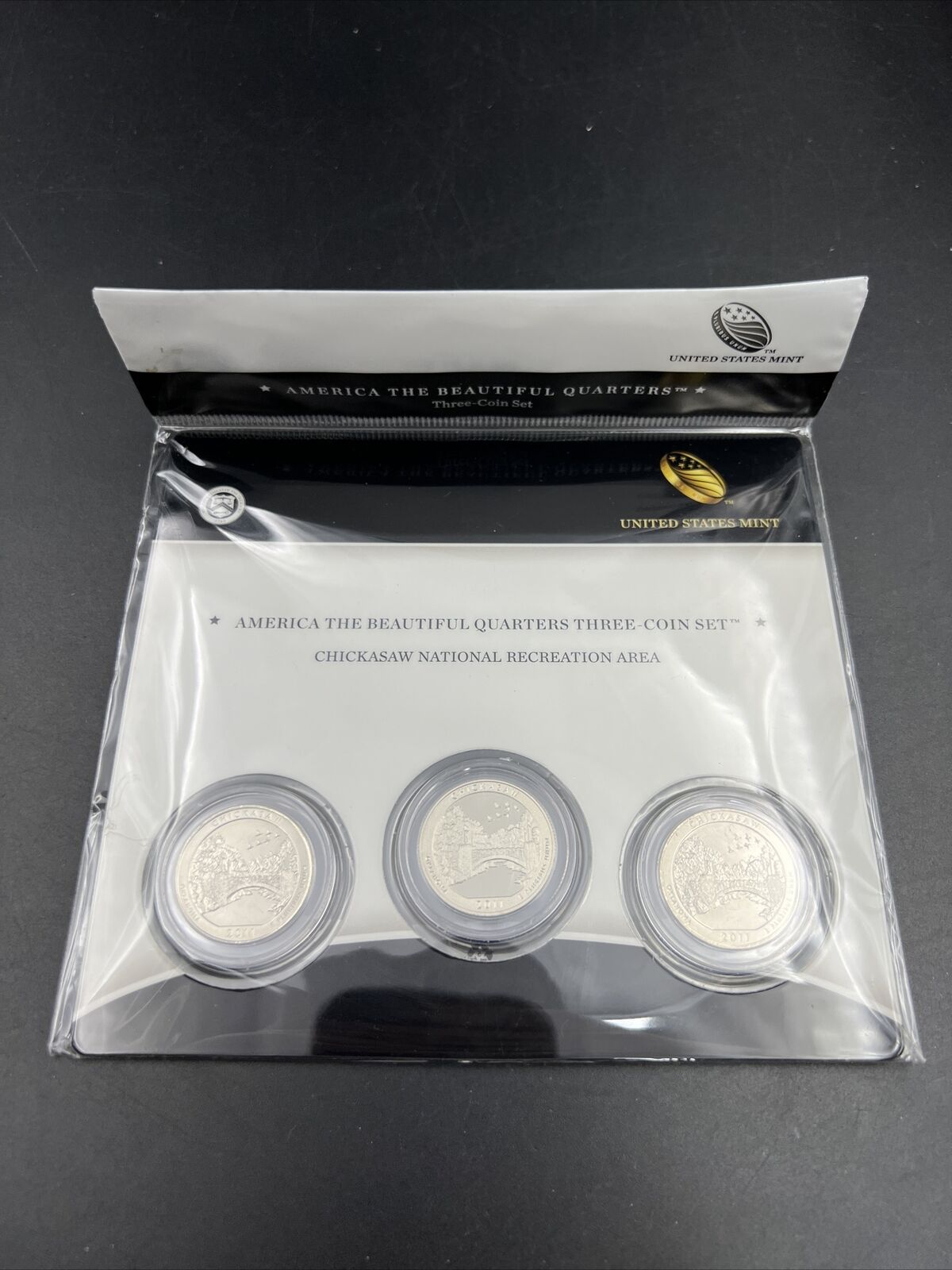 2011 Chickasaw 3 Coin P D S Business Proof ATB Quarter Set US Mint OGP Sealed #A