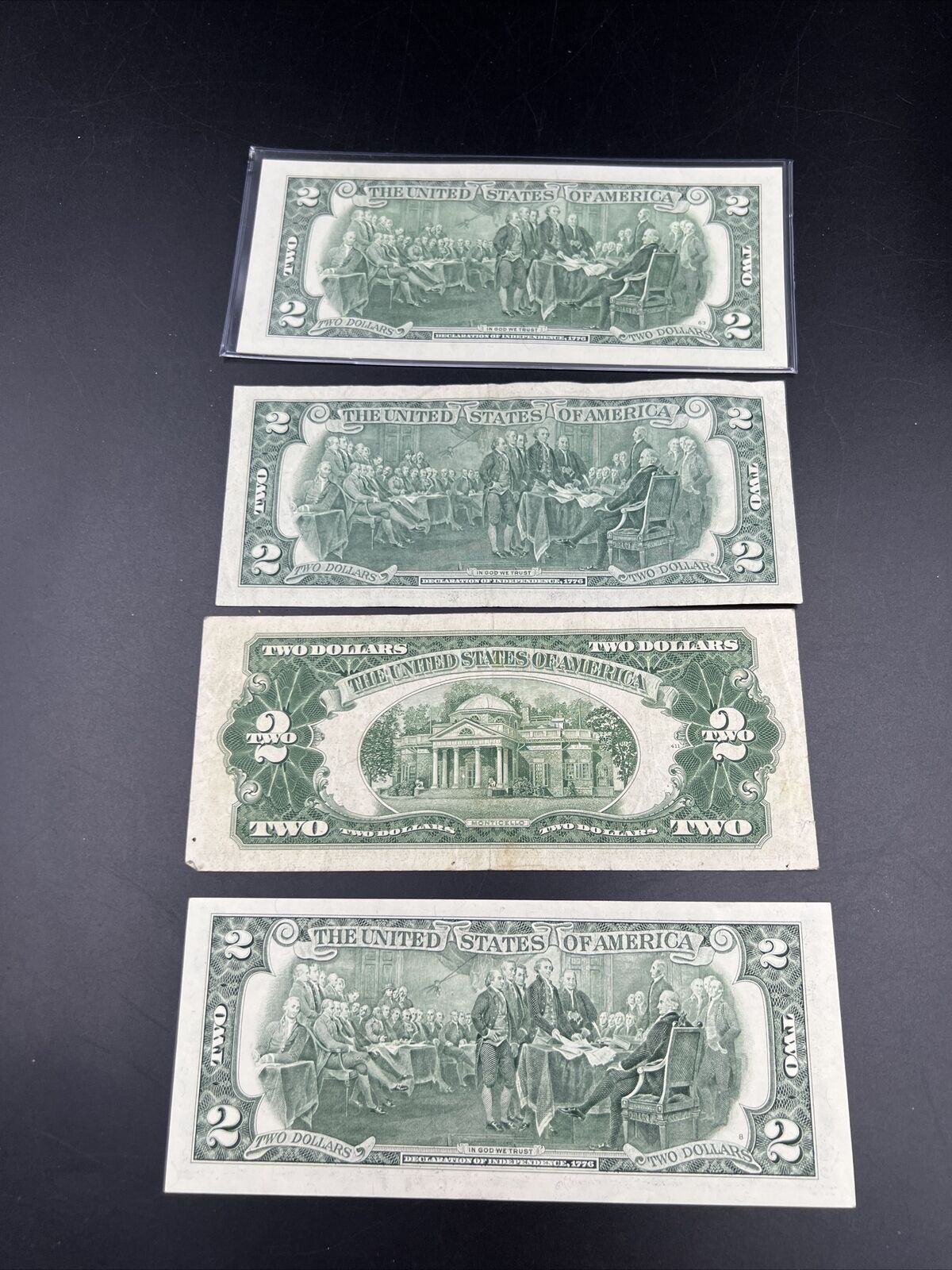 4 Note $2 Two Dollar Bill Collector's Set Years 1953 1976 2003 Circ & 2013 UNC