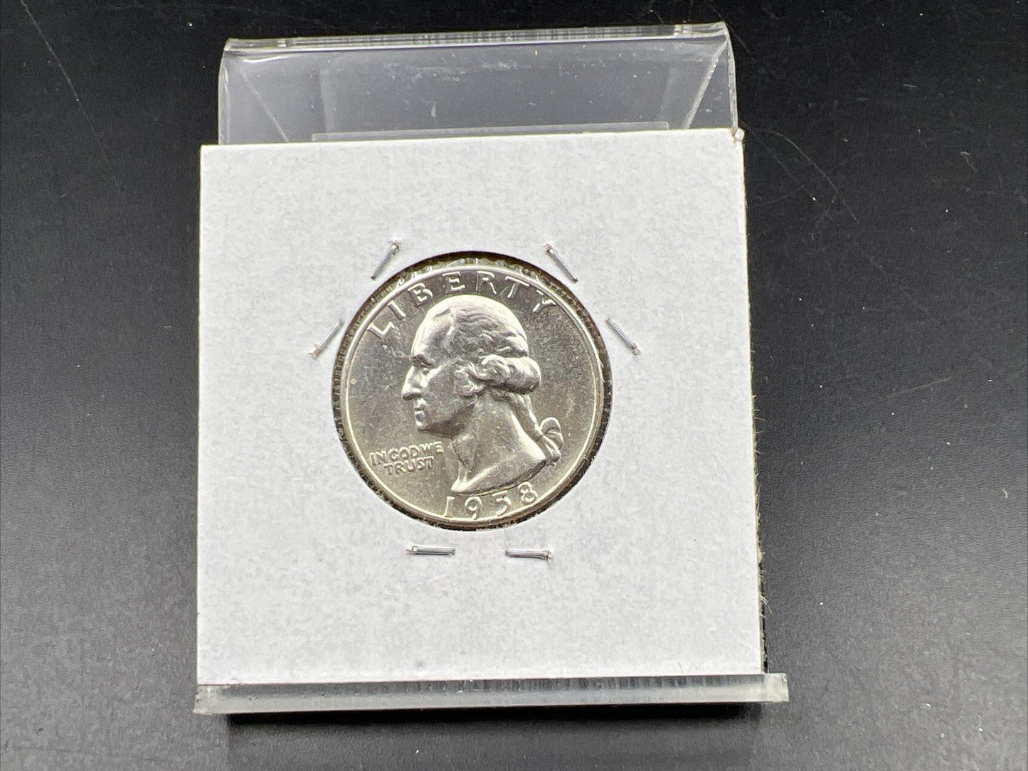 1958 P 25c Type B Rev Variety Washington Silver Quarter BU Unc