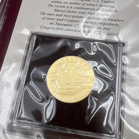 2001 50c Capitol Visitors Commemorative Copper Nickel Half Dollar Gold Plated