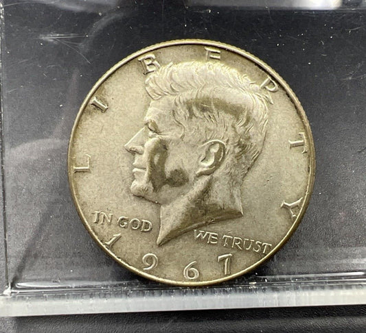 1967 50c P Kennedy 40% Silver Half Dollar Coin EF XF Extra Fine Circ