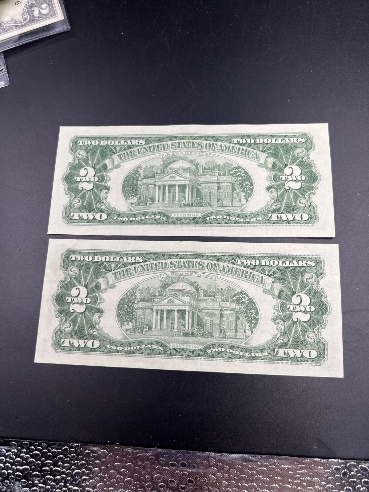 Lot of 2 1963 $2 Note US Legal Tender Red Seal Bills VF Very Fine + #518