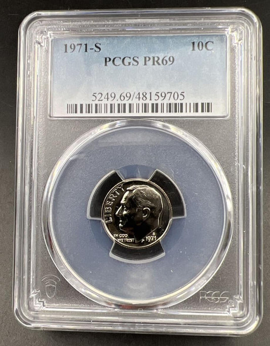 1971-S 10C Roosevelt Dime PCGS PR69 Coin