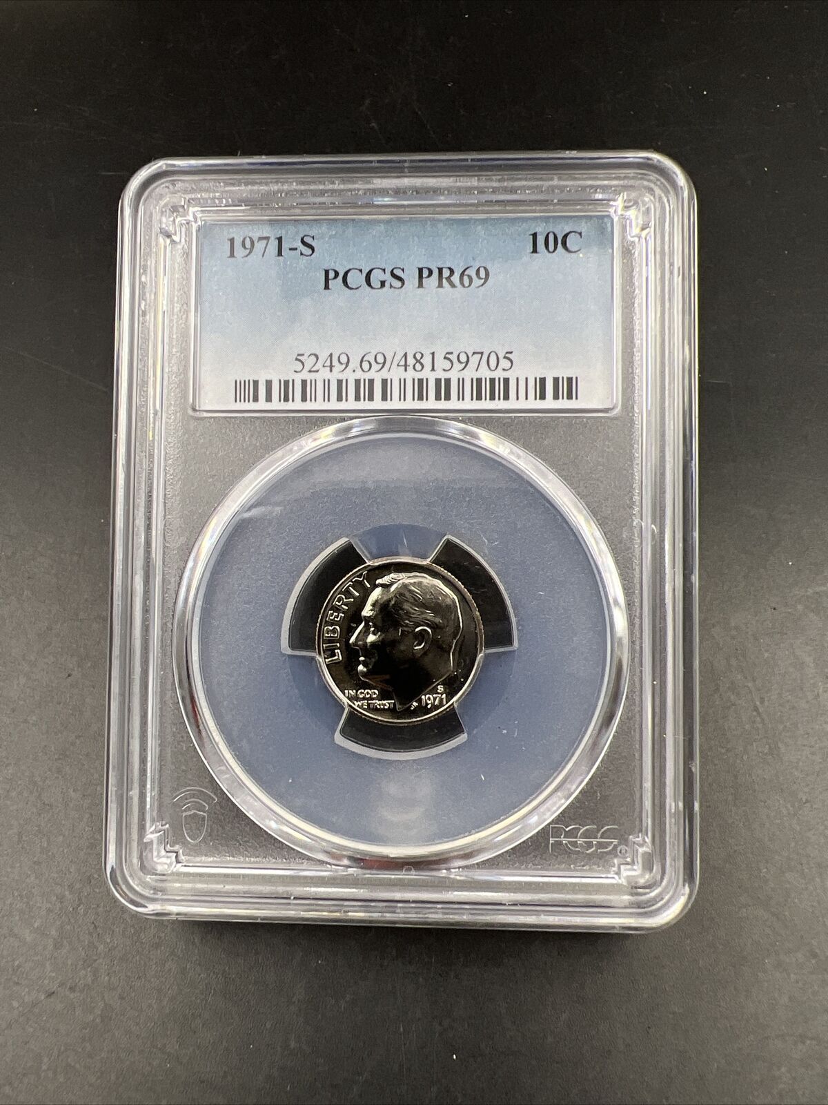 1971-S 10C Roosevelt Dime PCGS PR69 Coin